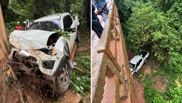 Segundo a PRF, a colisão ocorreu durante uma tentativa de ultrapassagem em local proibido e deixou uma mulher de 47 anos gravemente ferida
