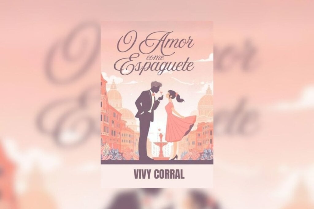 Em “O amor come espaguete”, Vivy Corral entrega uma comédia romântica leve, divertida e cheia de química (Imagem: Divulgação | Editora Clube de Autores)