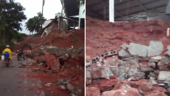 A prefeitura do município e Defesa Civil foram acionadas. Máquinas estão no local para desobstruir a pista