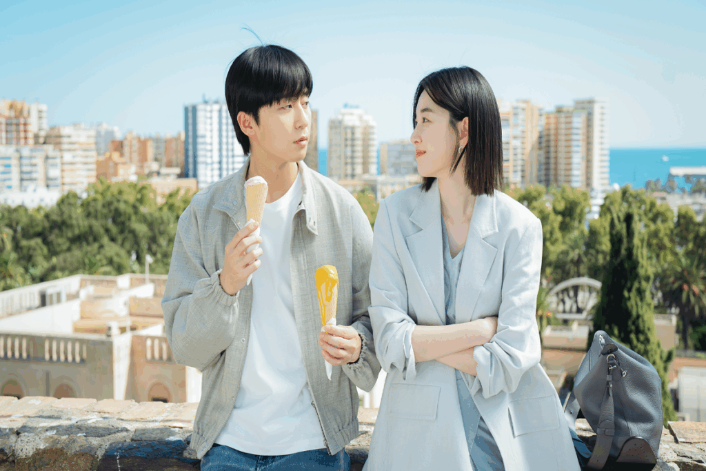 Em “Surely Tomorrow”, Lee Kyeong-do e Seo Ji-woo se reencontram quando um escândalo de adultério cruza suas trajetórias de forma inesperada (Imagem: Reprodução digital | JTBC)
