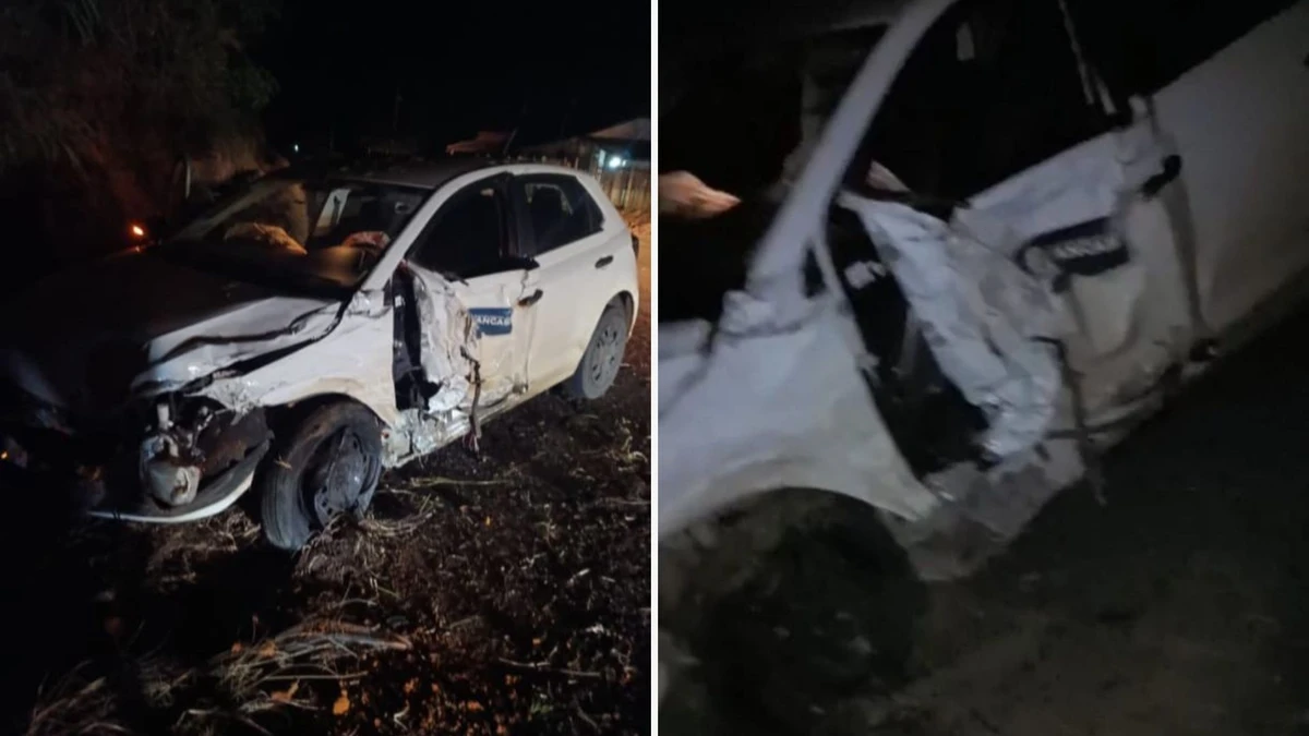 Carro da Prefeitura de Pancas e outro veículo se envolveram em acidente no município