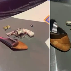 Suspeito de 36 anos foi autuado por porte ilegal de arma e liberado após pagar fiança; caso ocorreu na noite de domingo (11), em Vila Velha