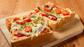 Pizza de pão de forma