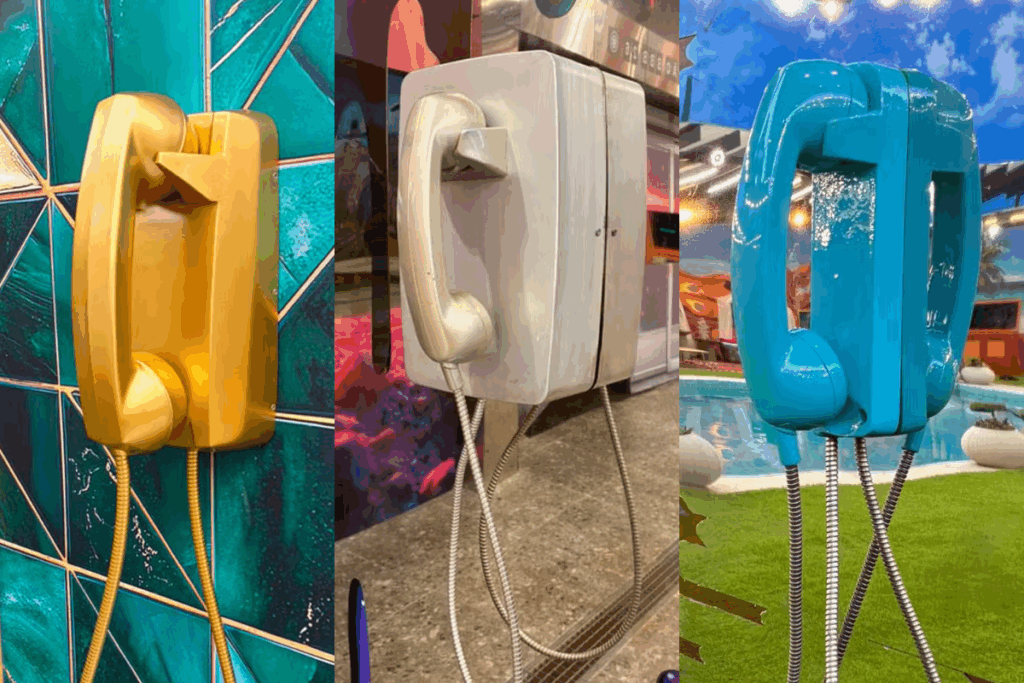 O Big Fone ganha uma nova dinâmica no BBB 26, com três aparelhos espalhados pela casa (Imagem: Reprodução digital | TV Globo)