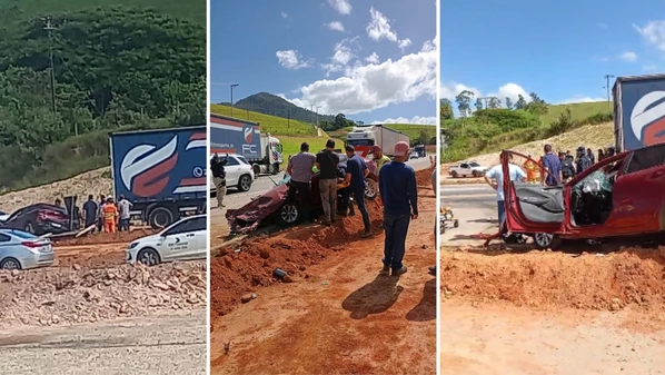 Segundo PRF, batida foi registrada na manhã desta quinta-feira (15), por volta das 9h, no km 370
