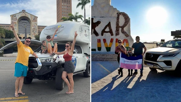 Viagem reúne pais e dois filhos em expedição sem roteiro fixo; o diagnóstico de autismo do primogênito foi um dos impulsos para cair na estrada