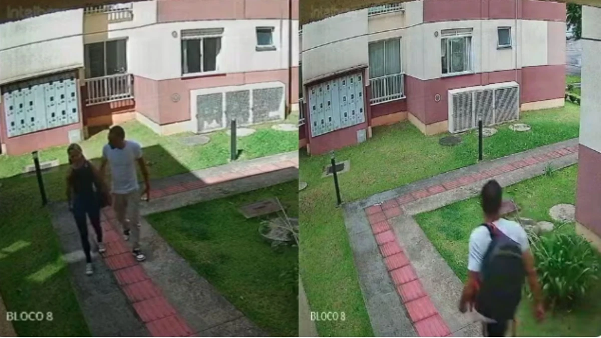 Ezequiel Zacarias Costa, de 44 anos, foi visto chegando com Josefa Ferreira de Araujo Vital, de 44, e saindo sem ela do condomínio