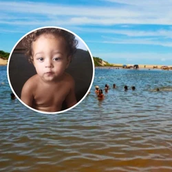 O menino ficou submerso por dois minutos e foi encontrado por guarda-vidas, que fizeram manobras de reanimação e o levaram a uma unidade de saúde