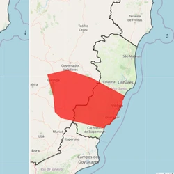 O aviso de maior risco vale para 44 cidades e o de cor laranja cobre todo o território capixaba