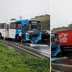 Colisão ocorreu no meio da tarde desta terça-feira (20) e chegou a bloquear uma das faixas da rodovia federal, segundo a Ecovias Capixaba; não houve feridos