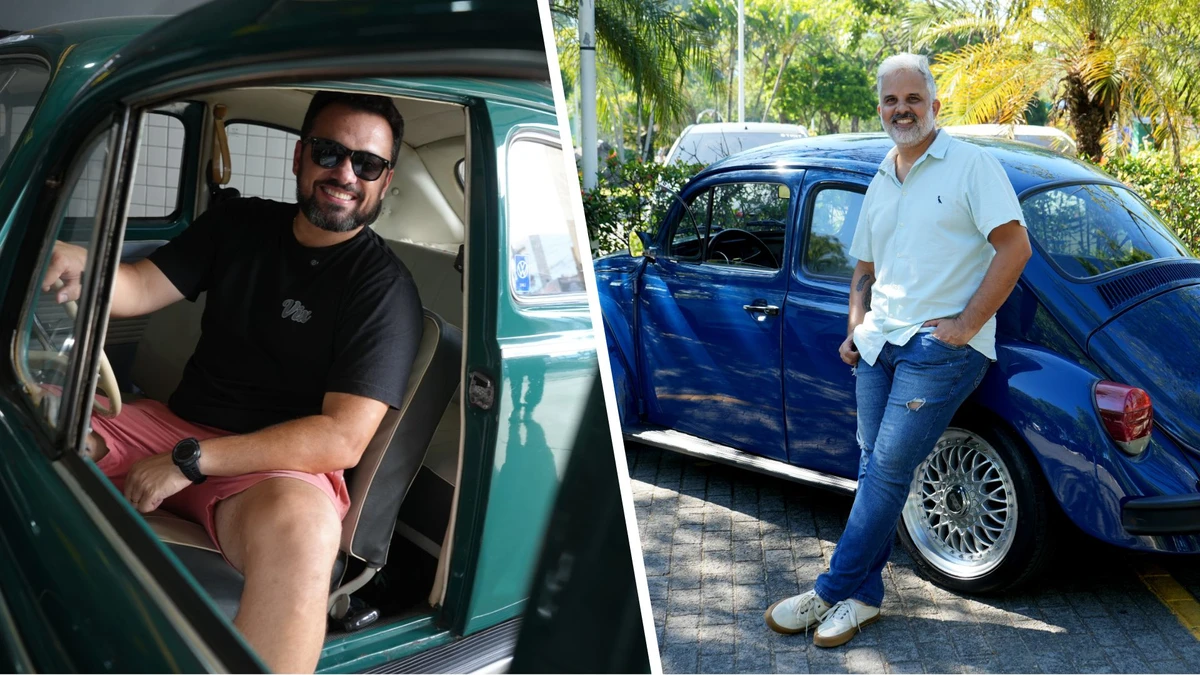 Na imagem é apresentada os personagens dessa matéria. Do lado direito está Lívio e do lado esquerdo Mário.