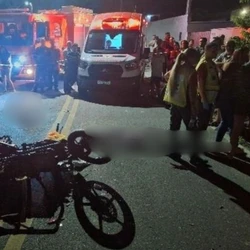 O veículo no qual Thuanny Nunes, 27, e Guilherme de Lima, 24, estavam entrou na pista oposta ao fazer uma curva; a morte do casal foi constatada ainda na rodovia