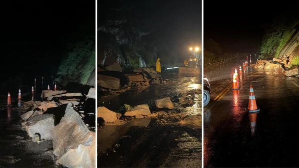 Via liga o município ao distrito de Anutiba, no Sul do Espírito Santo; incidente ocorreu na noite de terça-feira (20)