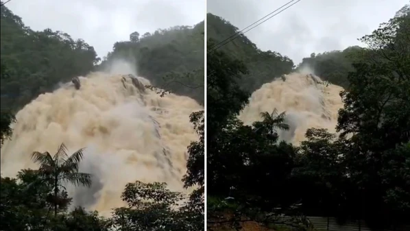 Cheia não oferece risco iminente e ponto turístico segue aberto para visitação, mas banhos no local estão proibidos desde 2025