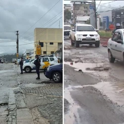 Objetivo é reduzir o fluxo no trecho que está repleta de buracos. Situação se agravou com as chuvas dos últimos dias