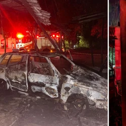 Caso aconteceu na noite de segunda-feira (26); segundo o Corpo de Bombeiros, ninguém ficou ferido