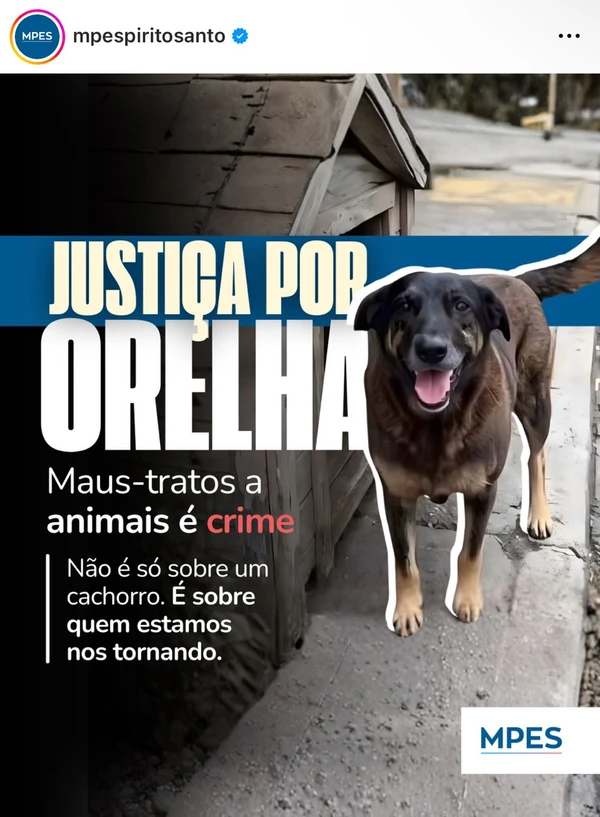 A postagem do MPES no Instagram