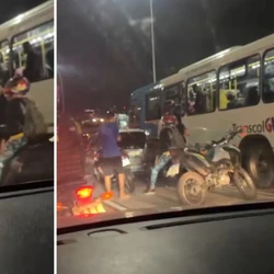 Batida aconteceu no vão central da ponte, no sentido Vila Velha, na noite desta quinta-feira (29)