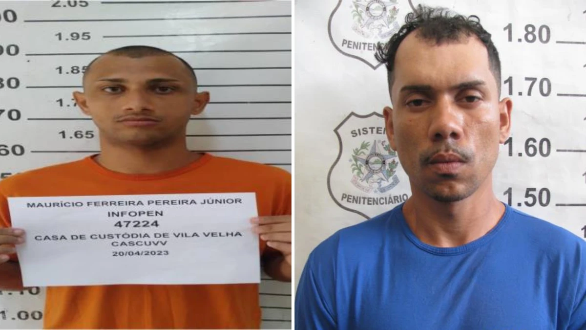 Maurício Ferreira Pereira Junior, de 30 anos, e Gilcleydson de Oliveira Pereira, de 35 anos, são procurados por participação em homicídio em Vila Velha
