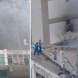 O incidente registrado no começo da tarde desta sexta-feira (30) e foi causado por algumas caixas de papelão que pegaram fogo