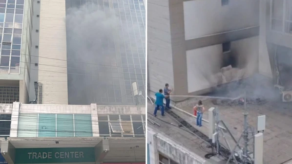 O incidente registrado no começo da tarde desta sexta-feira (30) e foi causado por algumas caixas de papelão que pegaram fogo