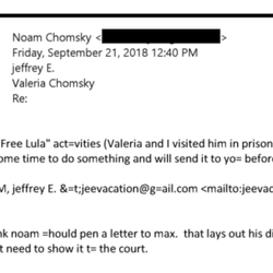 Governo americano divulgou mais de 100 GB de arquivos relacionados ao caso Epstein, com citações sobre o Brasil e autoridades locais; mensagem sobre presidente brasileiro é de 2018, quando Lula estava preso em Curitiba.
