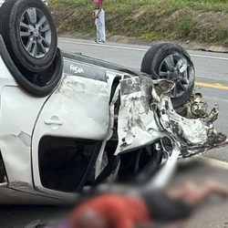 A Ecovias Capixaba, a PRF e o Samu realizaram atendimentos no local na manhã deste domingo (1°)