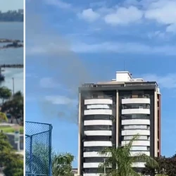 Proprietária saiu para ir à missa e, ao retornar, o fogo já havia iniciado; foram afetadas a parte externa das residências acima e 4 aparelhos de ar-condicionado, mas ninguém se feriu