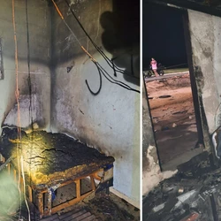 Casal e bebê que estavam no imóvel vizinho conseguiram sair a tempo e ninguém ficou ferido; caso correu na madrugada deste domingo (1°)