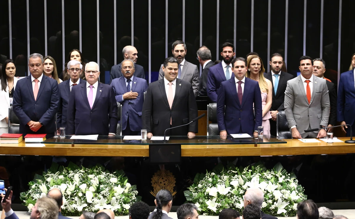 Abertura do ano legislativo no Congresso Nacional com Edson Fachin, Davi Alcolumbre e Hugo Motta