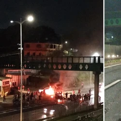 Conforme apuração da reportagem da TV Gazeta, o grupo pede justiça pela morte de um jovem do bairro Santana