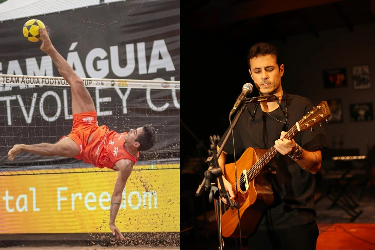  Luiz Diego Antunes no futevôlei e como músico: duas paixões