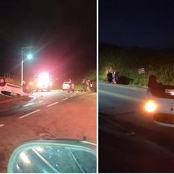 O acidente aconteceu por volta das 21 horas de terça-feira (3), no bairro Piuminas