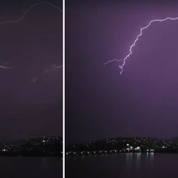 Defesa Civil havia emitido um alerta via SMS para ventos fortes e raios na cidade, na noite de terça-feira (3)