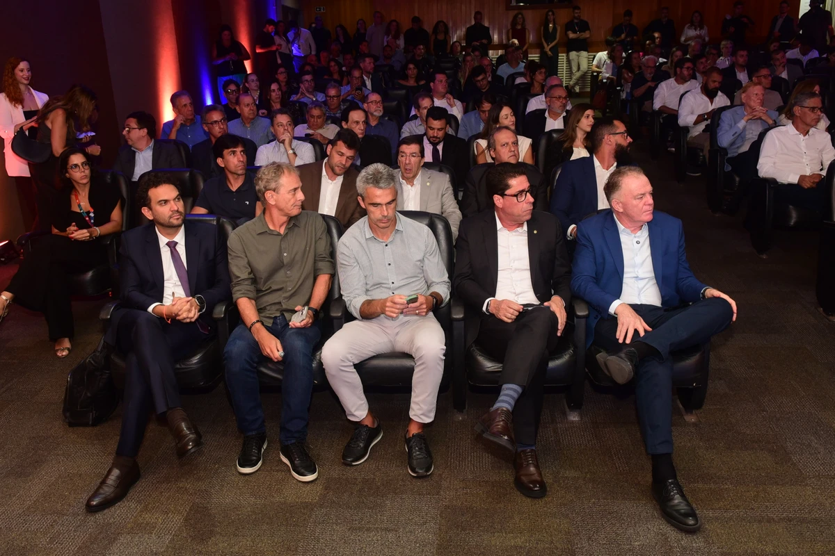 O cientista político, Felipe Nunes, durante palestra no Diálogos.ag por Carlos Alberto Silva