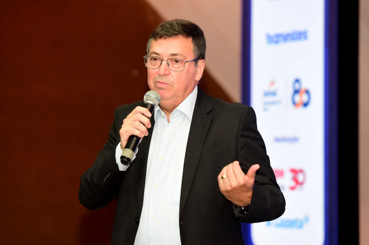 O presidente do Banestes, Jose Amarildo Casagrande, durante o evento Diálogos.ag por Carlos Alberto Silva