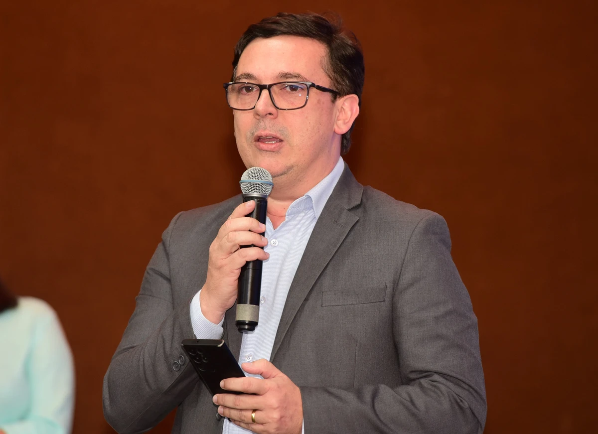 O presidente do Senac, Richardson Schmittel, durante o evento Diálogos.ag por Carlos Alberto Silva