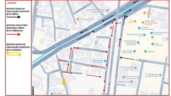 Motoristas que vêm pela Avenida Carioca agora podem virar à direita para acessar a Avenida Dr. Olívio Lira; ruas do bairro Divino Espírito Santo passam a ser mão única