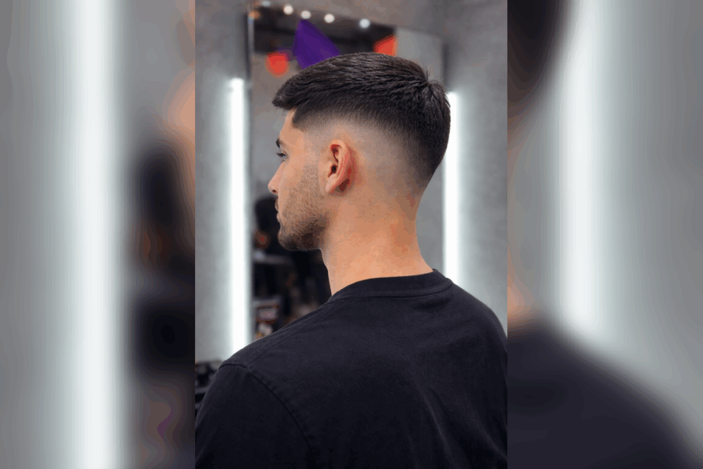 O corte degradê tradicional é uma escolha atemporal que transmite elegância no dia a dia (Imagem: Divulgação Black Zone)