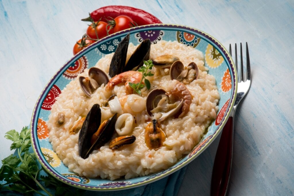 Risoto com frutos do mar (Imagem: marco mayer | Shutterstock) 