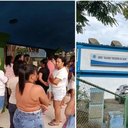 Pais afirmam que alunos têm se sentado no chão e que turmas estariam dividindo a mesma sala; prefeitura diz que novas carteiras chegam até o carnaval