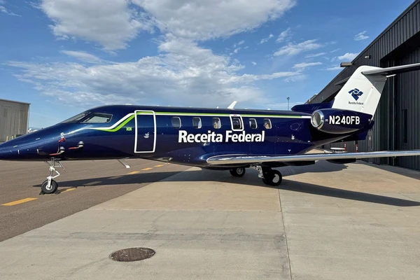 O jato da Receita Federal, um Pilatus PC-24, foi nacionalizado no Espírito Santo em 2025