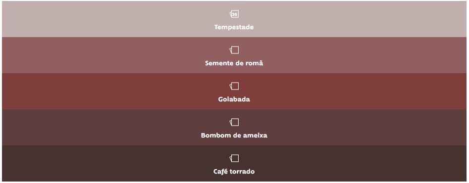 Paleta Sentir, da Suvinil