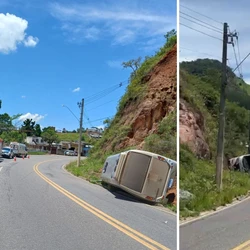 Veículo transportava nove pacientes que retornavam de consultas em Alegre e Guaçuí; vítimas tiveram ferimentos leves