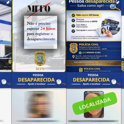 O titular da Delegacia de Pessoas Desaparecidas (DEPD), delegado Tarcísio Otoni, reforça que é um mito a questão de ter que esperar 24 horas para registrar o desaparecimento