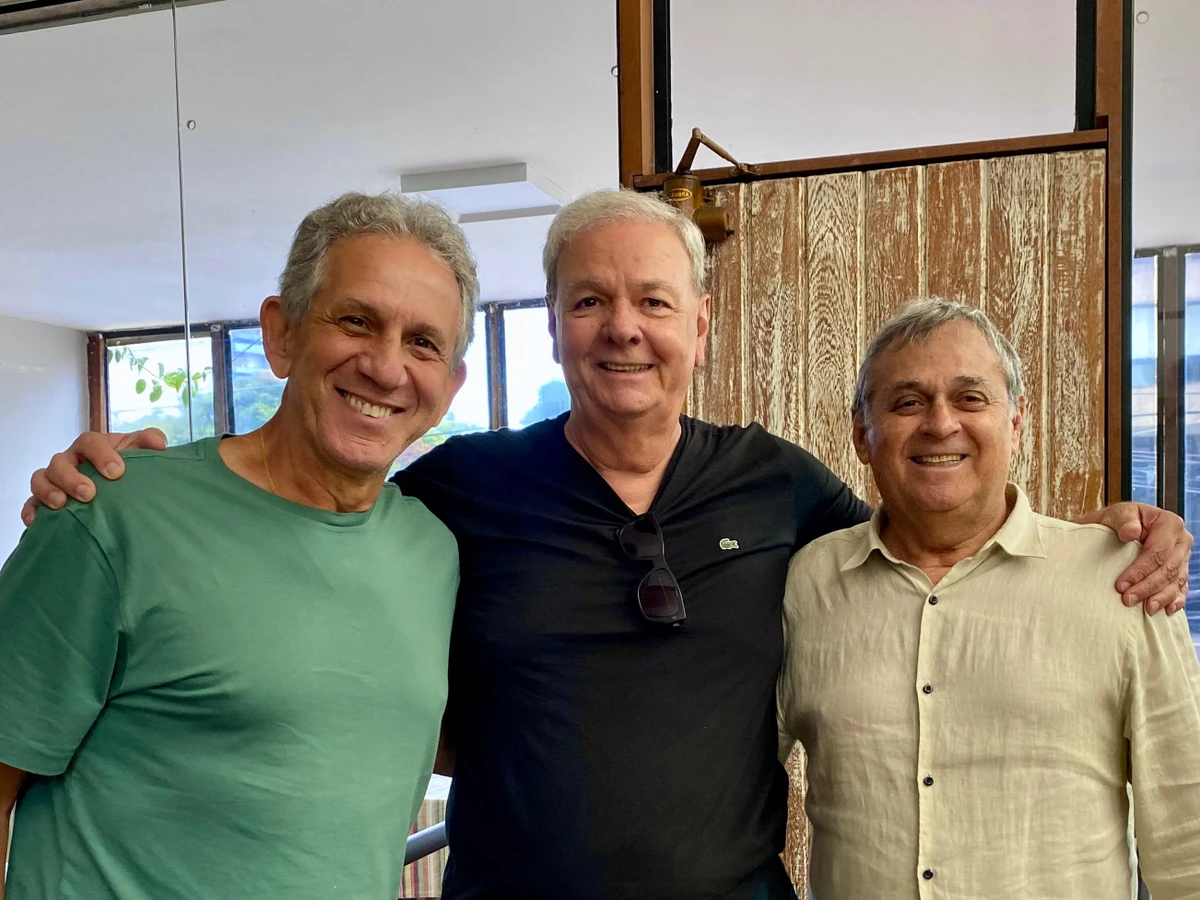 Otacílio Pedrinha,  Paulo Erlacher e Chico Lins