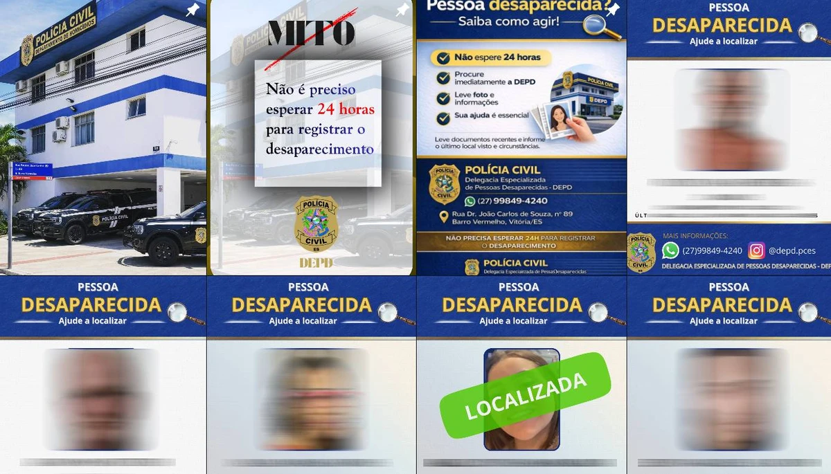 Polícia Civil do ES cria perfil no Instagram para auxiliar na busca de desaparecidos