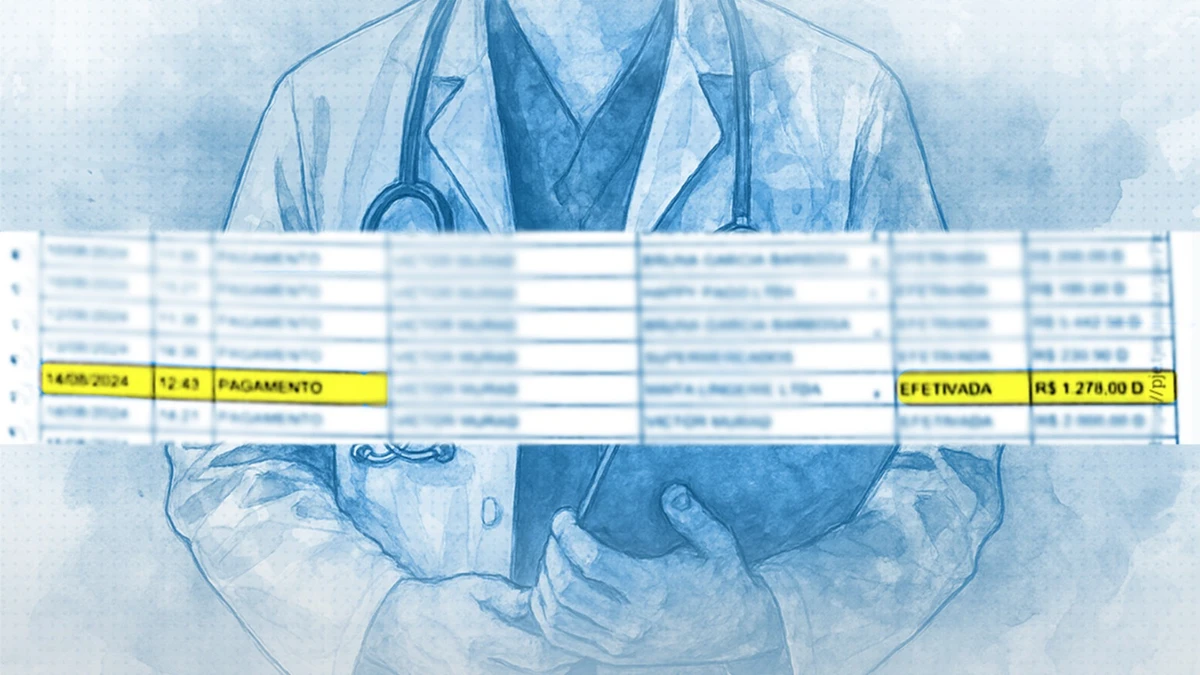 Recibos conta médico envenenado