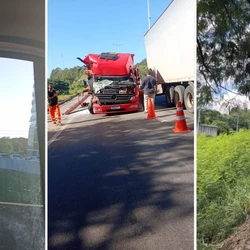 Colisões e engavetamento foram registrados na manhã desta sexta (13), na BR 101; trânsito ficou congestionado