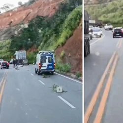 Batida aconteceu no bairro Quinze de Outubro. Segundo a PM, vítima colidiu na traseira de um caminhão e depois foi atingida por um carro